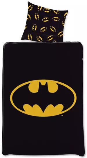 6: Batman sengetøj - 140x200 cm - Stort Batman logo - Vendbar dynebetræk - 100% bomulds sengesæt